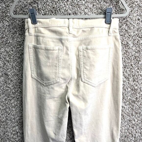 Frame Pants Women’s 28 Ivory Cream Velveteen Le High Flare - Picture 6 of 9